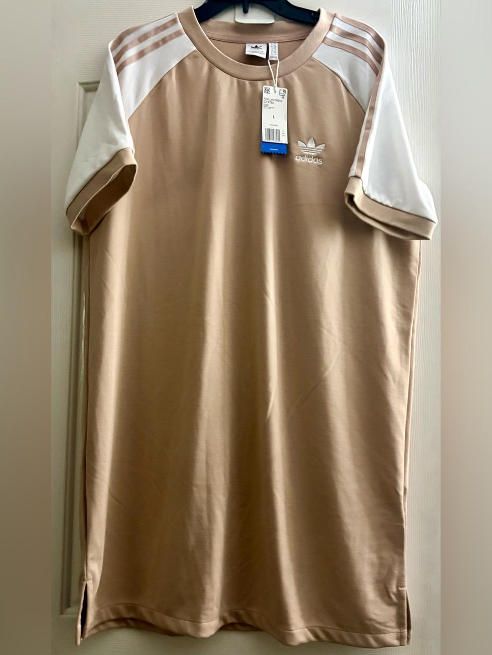 adidas Two-Tone Short Sleeve dress - Beige and White
